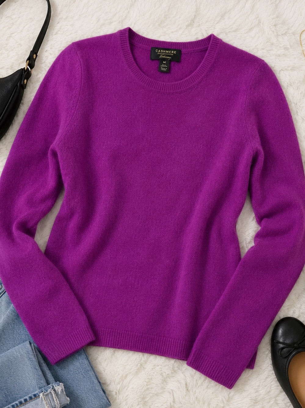 Charter Club Luxury 100% Cashmere Sweater Women's XS Pink Crewneck